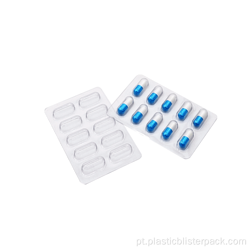 Embalagem blister de cápsula de comprimido medicinal de bandeja de 10 cavidades